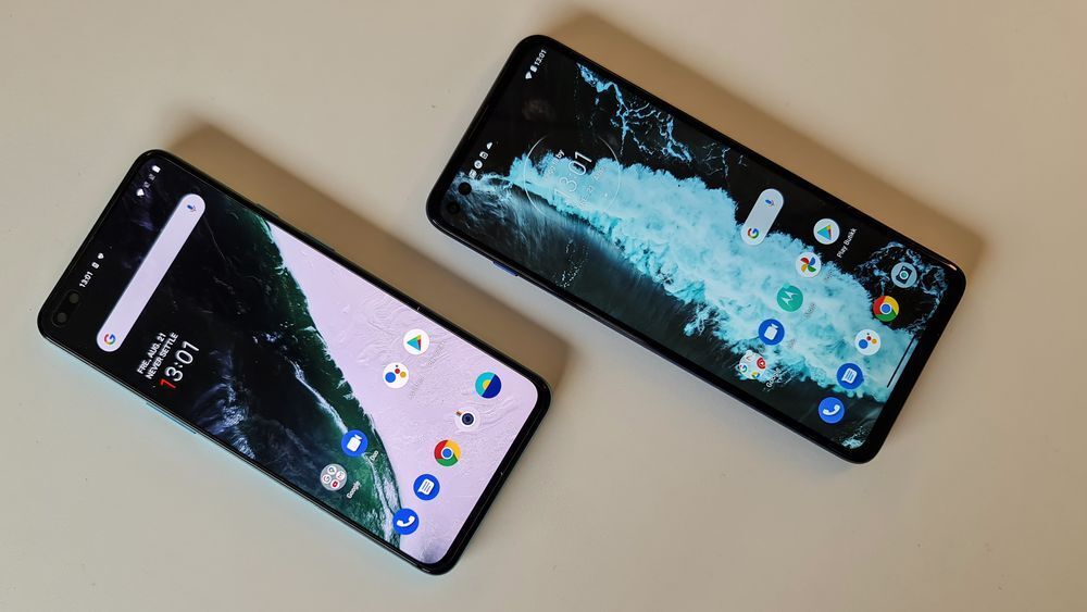 OnePlus Nord og Motorola Moto G 5G Plus har begge 5G og gode spesifikasjoner i tillegg uten å koste skjorta. Ingen av merkene er en gang inne på topp 10-listen til Telia. Illustrasjonsfoto.