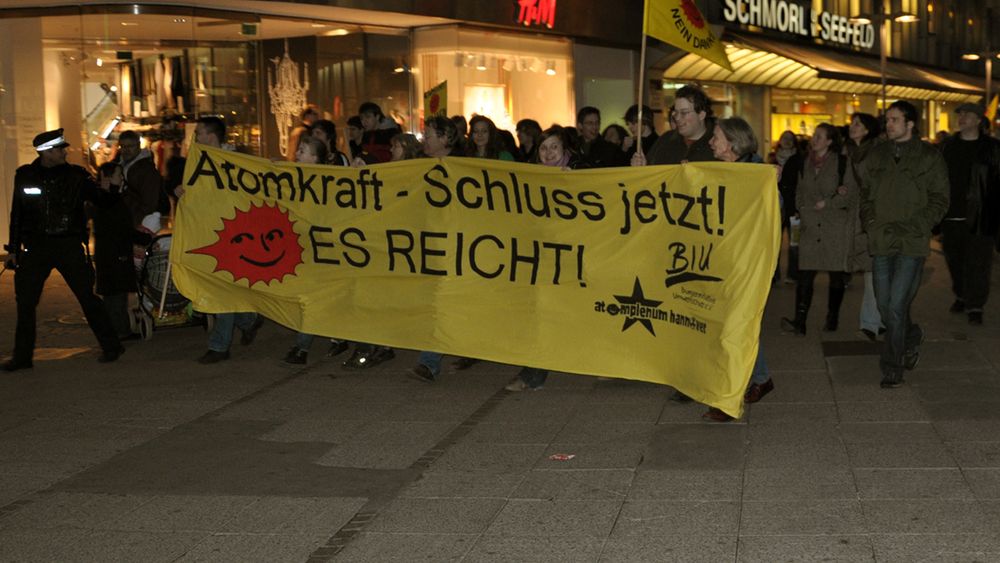 Atomkraft vekker sterke følelser. Her fra en demonstrasjon i Tyskland for noen år siden.