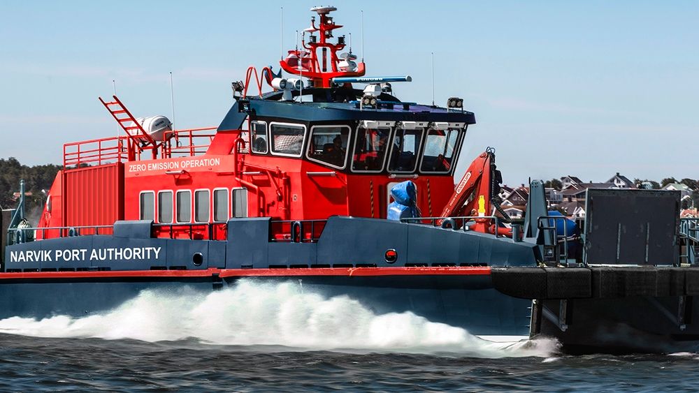 Grovfjord Mekaniske Verksted har designet den nye havnebåten og vil bygge den i aluminium. Toppfart blir 23 knop.