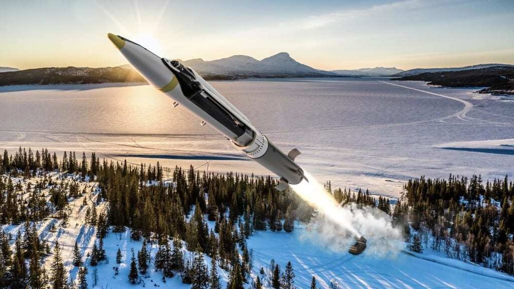 Fotomontasje av Ground Launched Small Diameter Bomb (GLSDB).