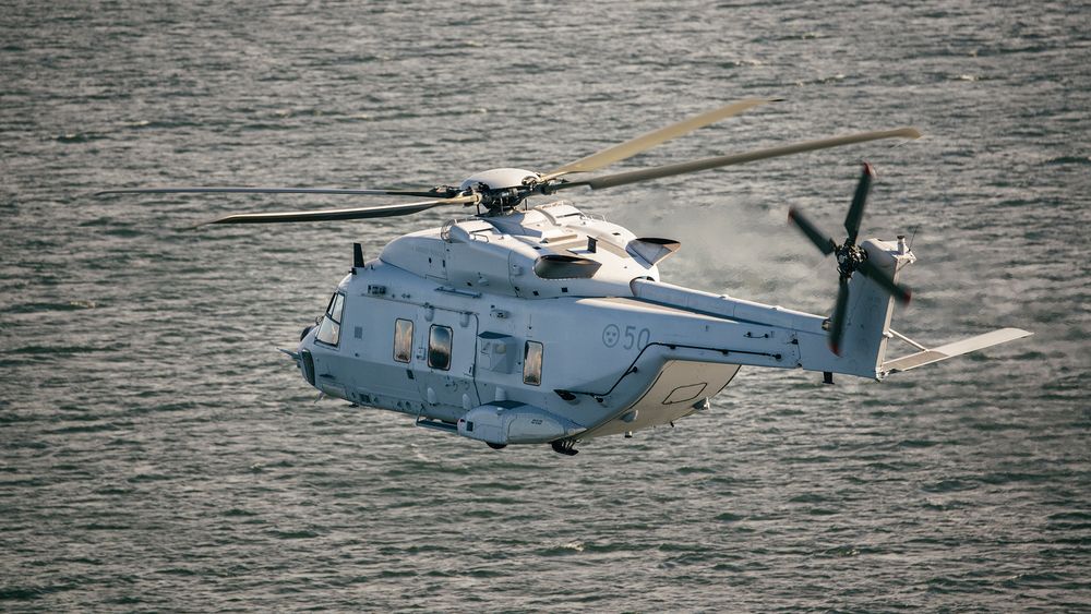 NH90 (Helikopter 14) med den særsvenske løsningen der innvendig kabinhøyde er økt fra 157 til 182 centimeter.