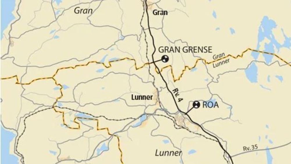 Arbeidene er godt i gang på riksvei 4 mellom Roa og Gran.