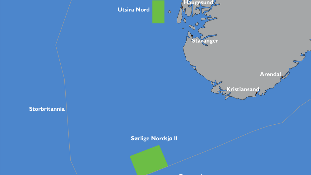 Utsira nord og Sørlige Nordsjø 2 åpnes for havvindutbygging. Sistnevnte blir nå delt i to av regjeringen. Første fase skal kun knyttes til Norge, og blir dermed avhengig av subsidier. Utsira Nord krever flytende vindturbiner, og vil derfor også være avhengig av subsidier. 