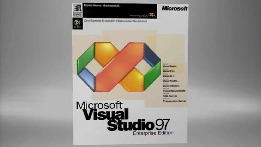 Esken til Microsoft Visual Studio 97 Enterprise Edition, den første utgaven av Visual Studio.