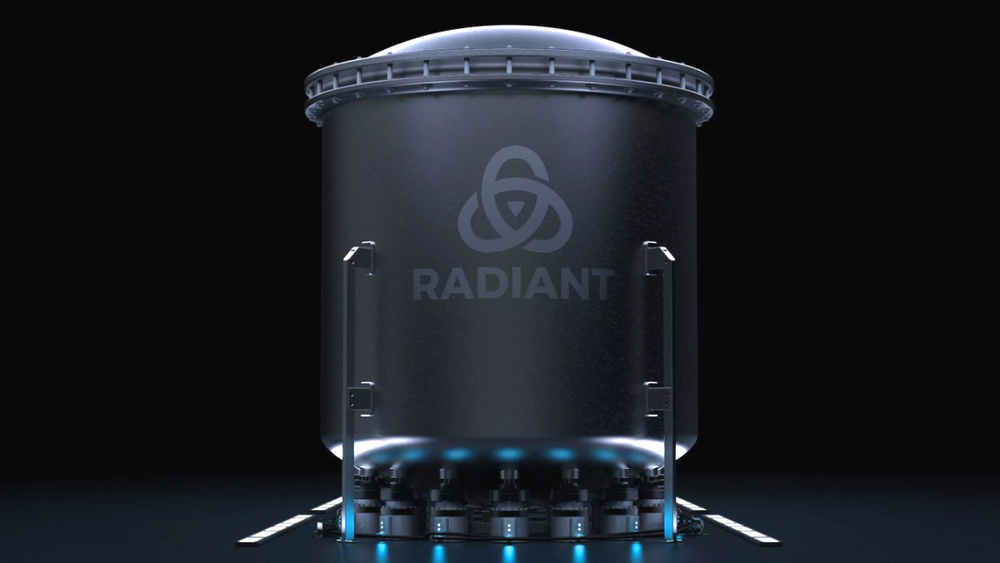 Takket være høy effektivitet skal Radiants mobile reaktor ha nok brensel til åtte år.