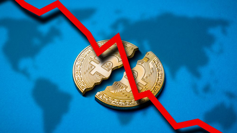 Bitcoin, og nesten alle øvrige kryptovalutaer, opplever kraftig nedgang.