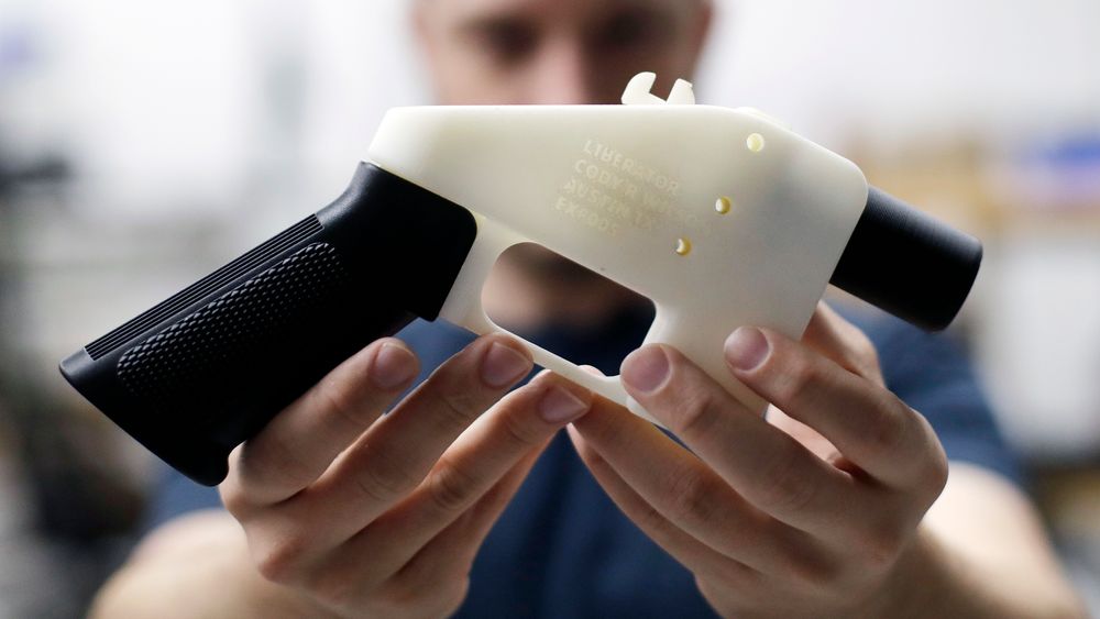 3D-printede våpen, som The Liberator på bilder, utgjør en ny trussel.