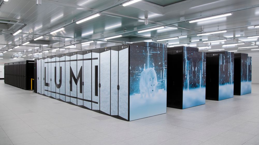 Superdatamaskinen Lumi i datasenteret i Kajaani i Finland.