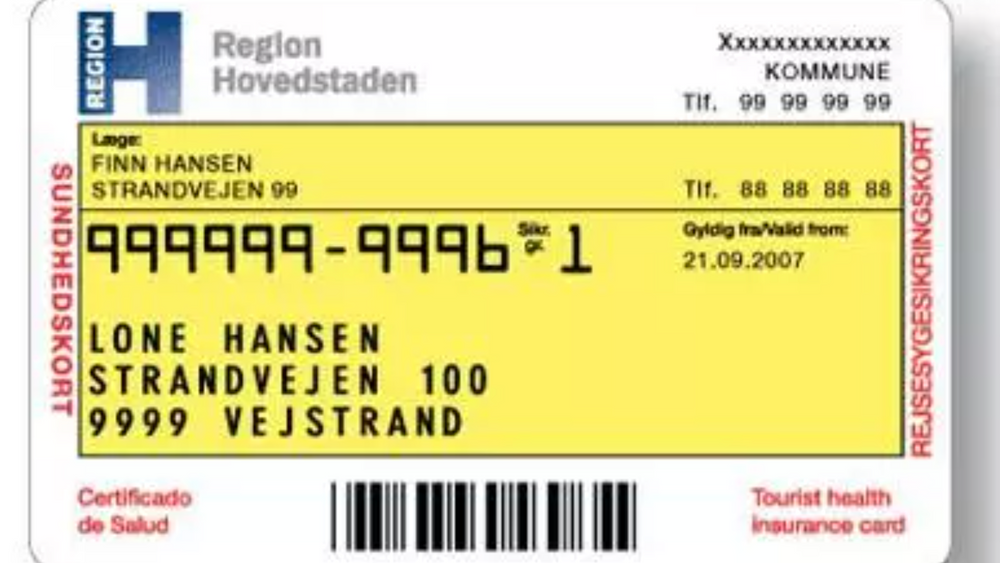 To mennesker med samme navn var nok til å skape forvirringen som førte til at 2500 danske personnumre kom på avveie. Helsetrygdkortet er kun en illustrasjon med et fiktivt nummer.