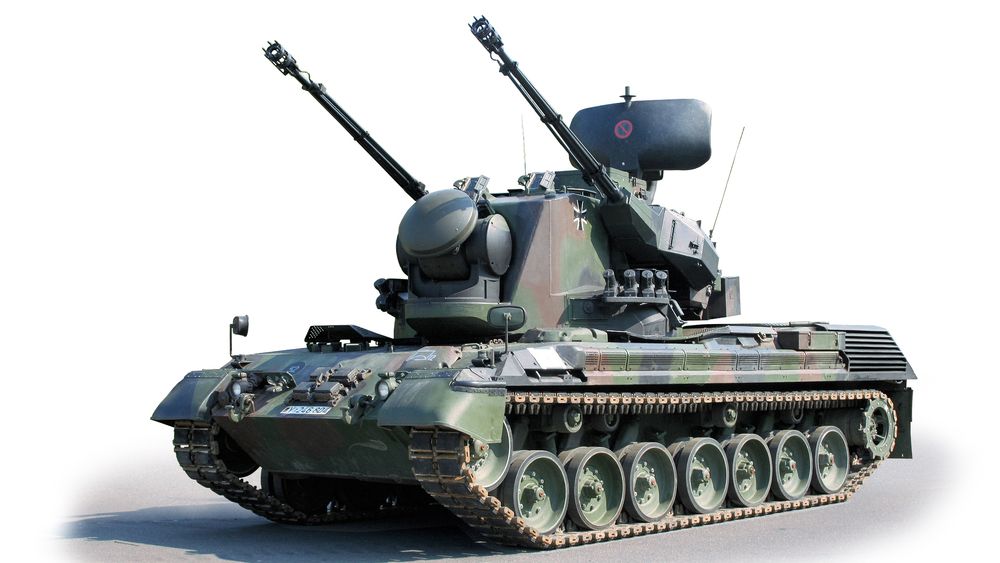 Flakpanzer Gepard 1A2 som i løpet av juli skal til Ukraina – da trolig med 35 mm-ammunisjon levert av Nammo.