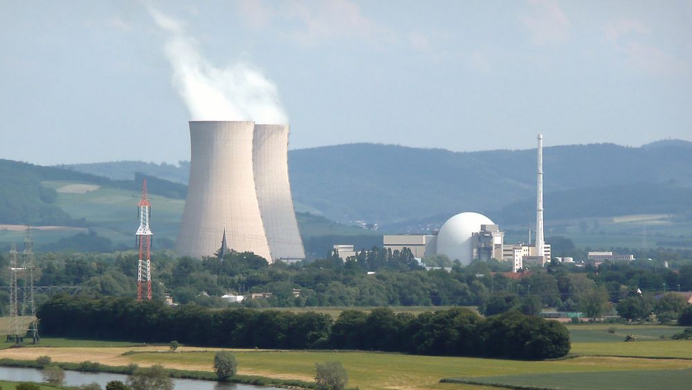 Grohnde kjernekraftverk i Tyskland.