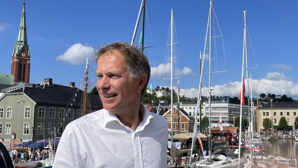 Gunnar G. Løvås, konserndirektør kraftsystem og marked, avbildet i Arendal som ligger i prisområde NO2. 