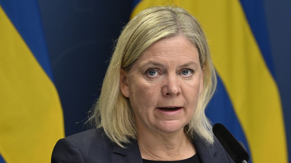 Satsminister Magdalena Andersson varsler hastegrep mot energikrisen i Europa.