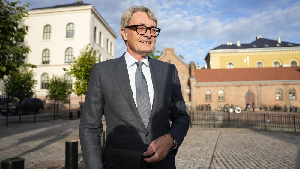 Øyvind Eriksen, konsernsjef i Aker ASA, etter møtet med statsministeren og olje- og energiministeren.