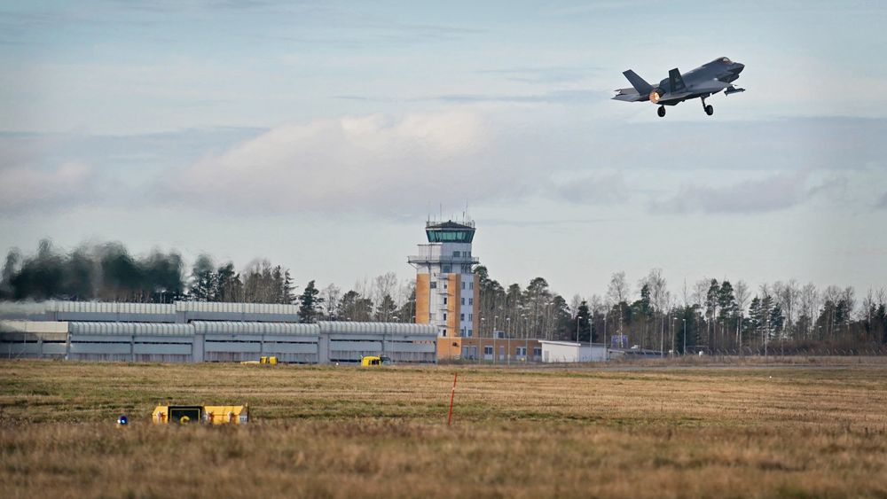 F-35A fra 332 skvadron tar av fra Rygge flystasjon 6. november 2019.