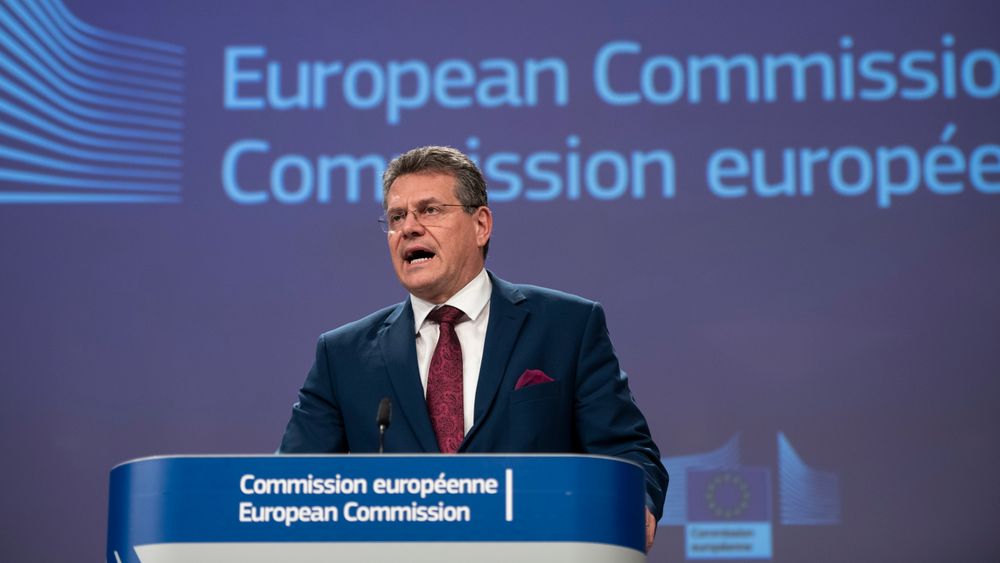Målet er at EU skal ha gjennomført sitt første felles gassinnkjøp innen sommeren 2023, sa kommisjonens visepresident Maros Sefcovic på en pressekonferanse tirsdag.