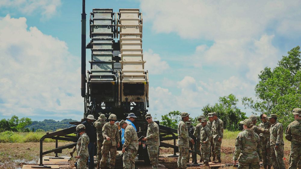 Amerikansk MIM-104 Patriot under øvelsen
Valiant Shield 22 på Palau 15. juni 2022.
