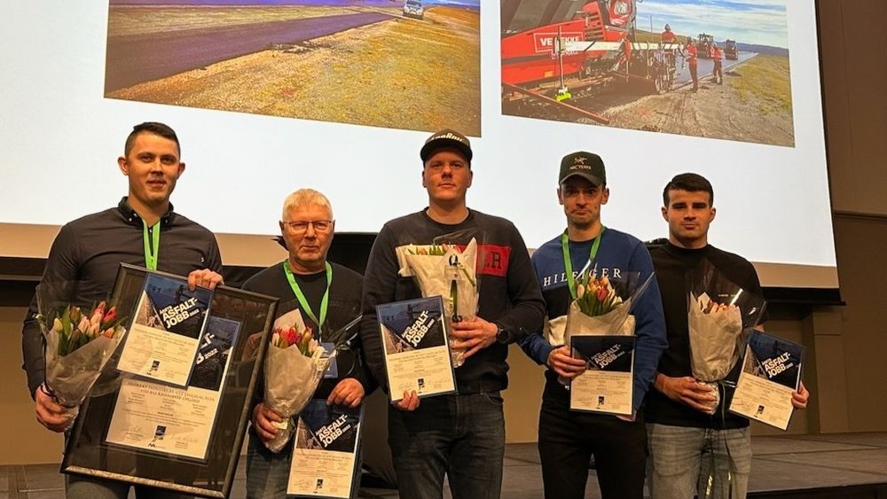 Disse karene fra Veidekke Industri stakk av med årets asfaltpris.