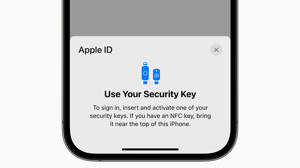 Apple-folket kan nå bruke fysiske sikkerhetsnøkler til Apple ID-påloggingen.