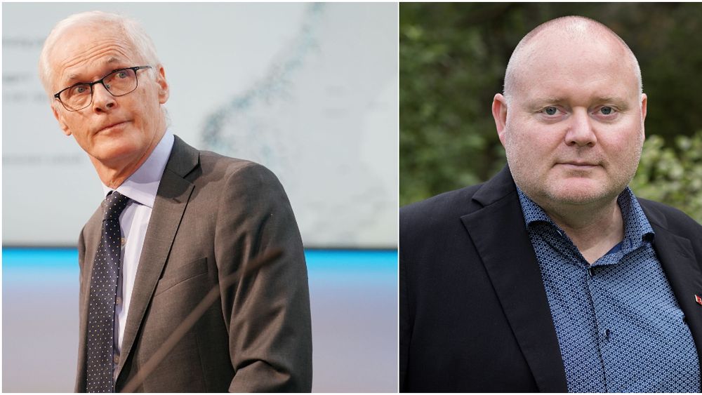 Energikommitéleder Lars Sørgard (f.v.) og Are Tomasgard, LO-sekretær.