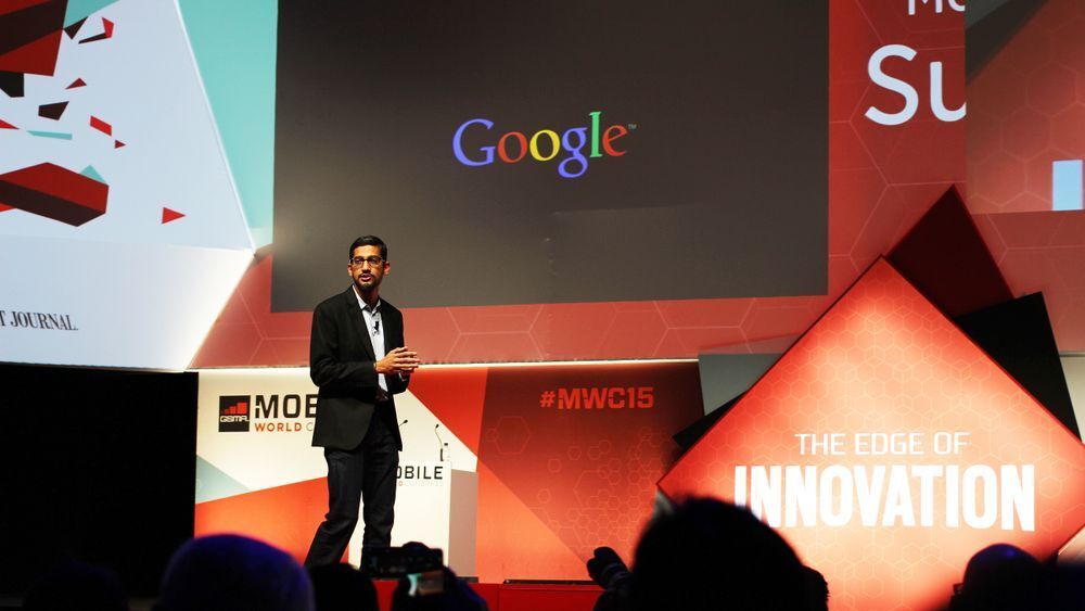 Google-sjefen Sundar Pichai, her avbildet, får heftig kritikk fra egne ansatte etter avdukingen av deres egen chatbot «Bard».