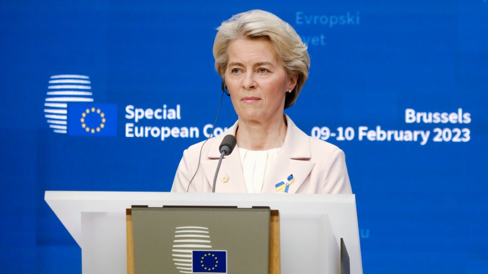EU-kommisjonens president Ursula von der Leyen møter motstand når det gjelder tiltak for å demme opp for USAs grønne pakke.
