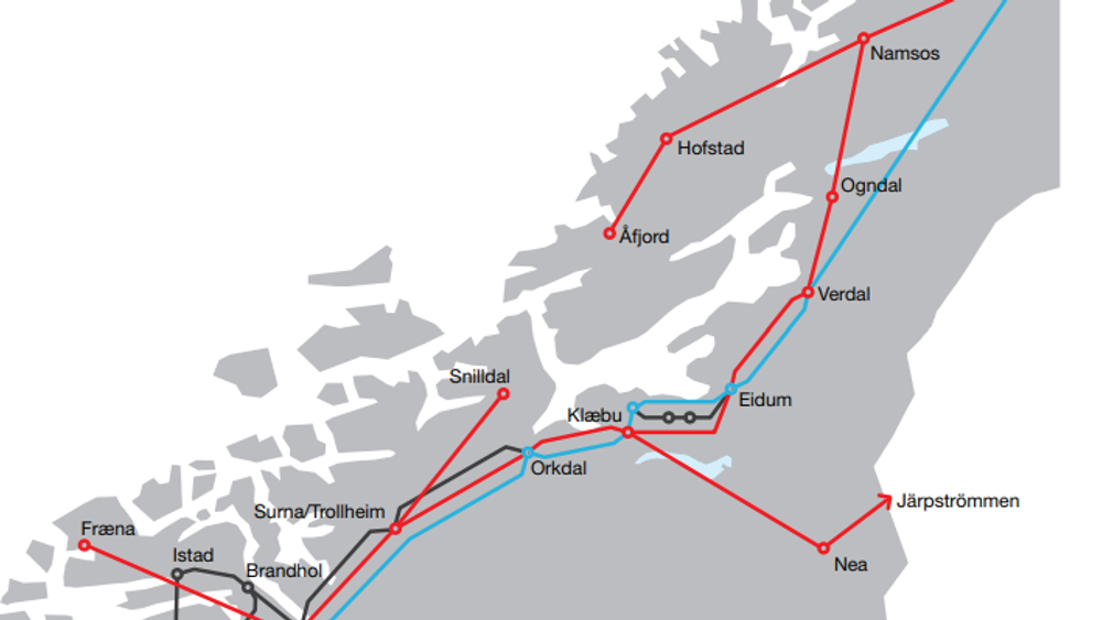 Strekningen mellom Åfjord og Snilldal, inkludert sjøkabel under Trondheimsfjorden, mangler fortsatt, før man har en ny 420kV-linje mellom nord og sør i Norge. 