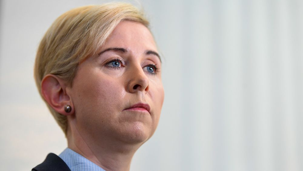 Direktør i Nasjonal sikkerhetsmyndighet, Sofie Nystrøm. Tirsdag formiddag er nettsidene til NSM nede.