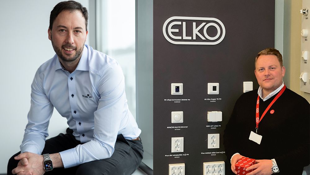 Til venstre Per Arne Meek, COO i VestlandsHus, til høyre Stein-Helge Eide, Sales Specialist i ELKO.