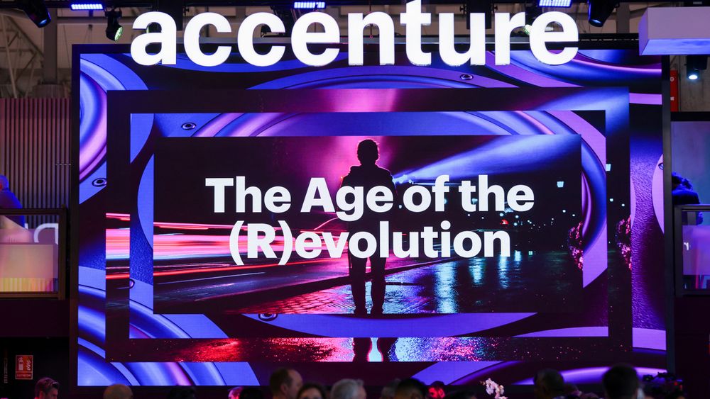 Accenture har vokst det siste året, her fra Mobile World Congress i Barcelona i Februar.