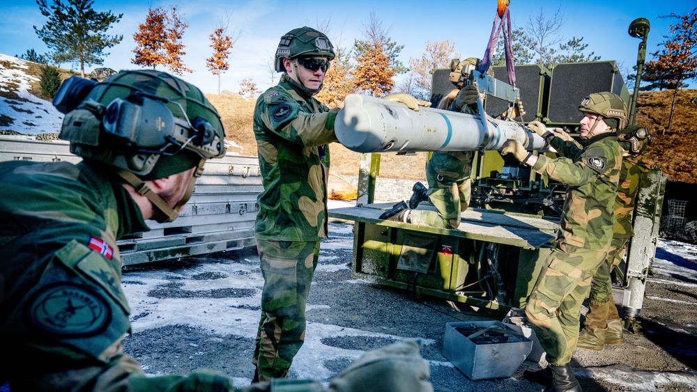 Luftvern-øvelse på Sjursøya i Oslo onsdag 8. mars. Luftforsvaret flyttet Nasams-batteriet fra Ørland til Oslo for anledningen. Det er prekær mangel på luftvern i Norge og i Nato.