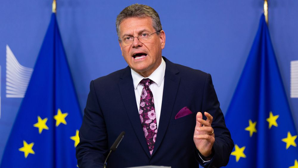 EU-kommisjonens visepresident Maroš Šefcovic la onsdag frem det første anbudet på felles innkjøp av gass i EU. 