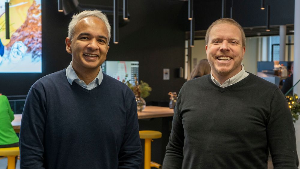 Kommersiell direktør, Shiraz Abid og administrerende direktør Eivind Helgaker, begge Ice, sikter mot 800.000 mobilkunder i år og én million kunder i 2025. 