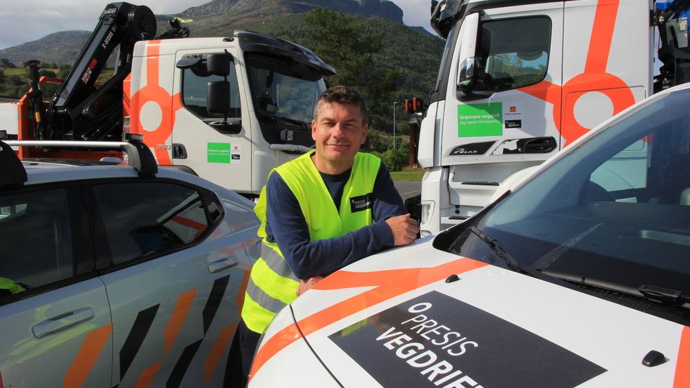 Eivind Iden i Presis Vegdrift da firmaet overtok driftskontrakten for Valdres og Hallingdal i 2021.