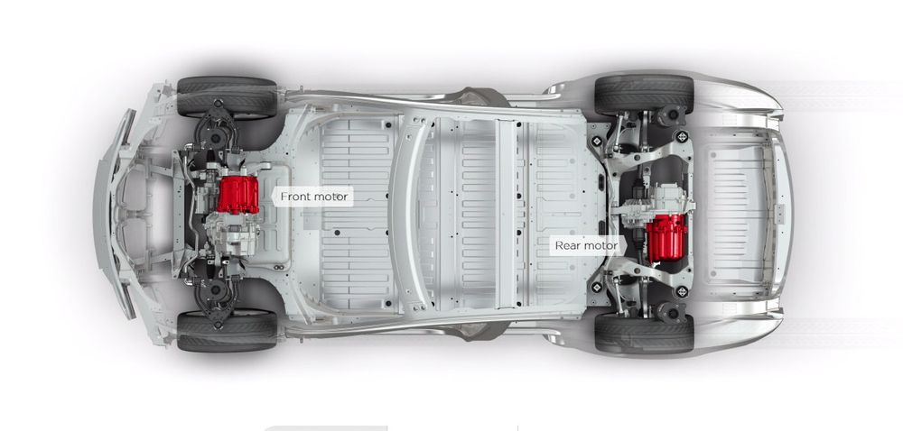 Tesla S P85D har samlet motoreffekt på 515 kW. 