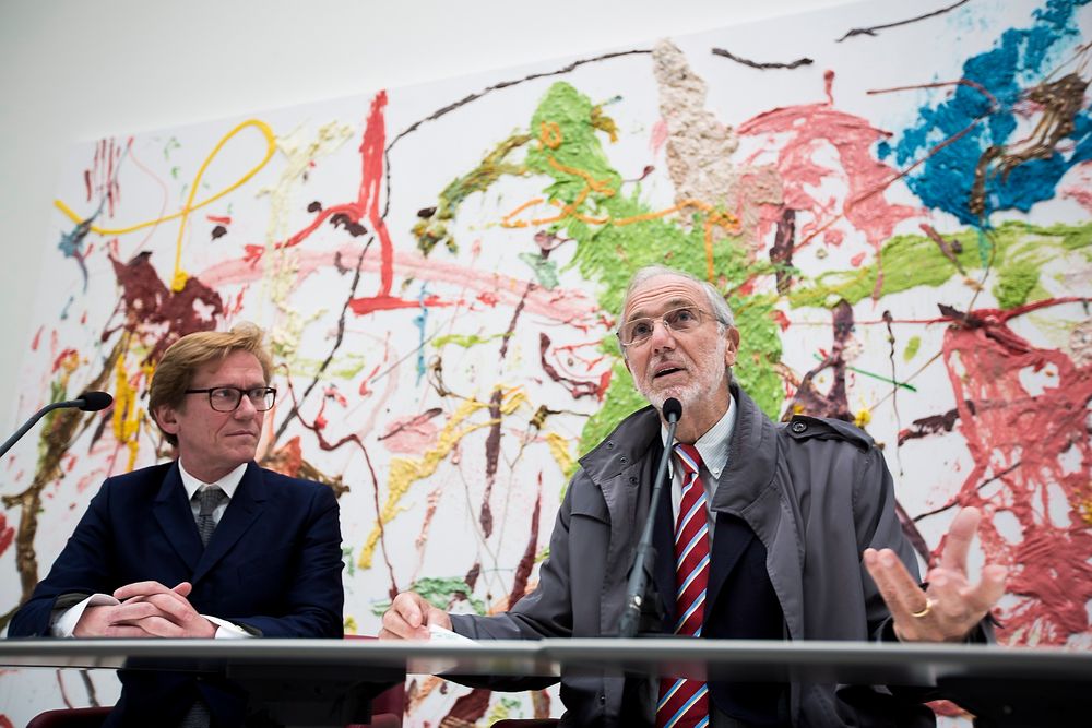 MØTTE PRESSEN: Museumsdirektør Gunnar B. Kvaran og arkitekt Renzo Piano.