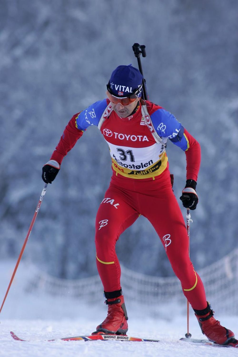Skiskytter og medaljesanker Ole Einar Bjørndalen har gått på Madshus i flere sesonger.