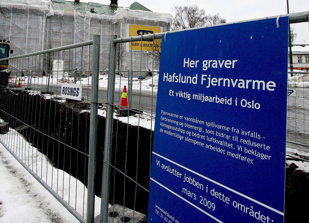 Hafslund bygger fjernvarmenett over hele Oslo, med tanke på at flest mulig bygg skal koble seg på.