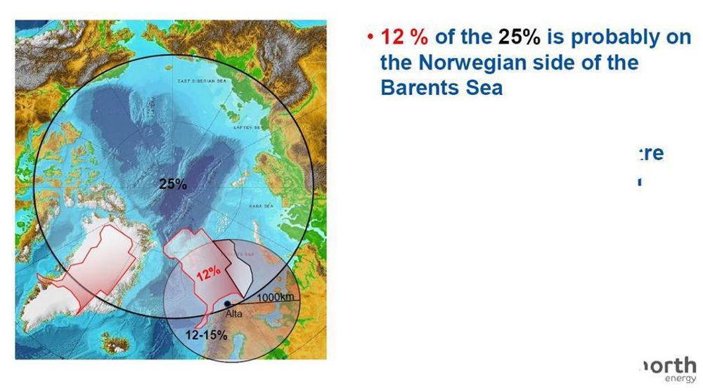 Store ressurser: 12 prosent av petroleumsressursene i Arktis kan ligge i norsk territorie, mener North Energy. Det blir anslått at 25 prosent av verdens gjenværende ressurser ligger i Arktis.