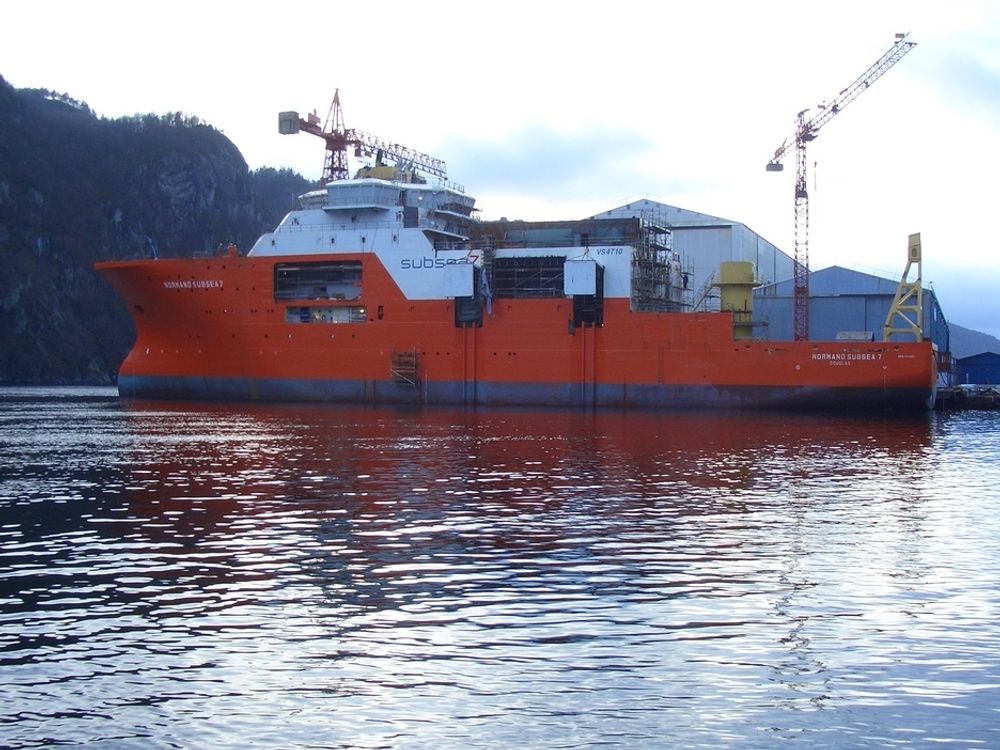 JOBB OG FRITID: Normand Subsea 7 bygges for Solstad Shipping  ved Palmer Johnson Norway (tidligere Flekkefjord Slipp). Med et mannskp på 90, gjelder det å ha gode underholdningstilbud om bord. Rederiet har derfor satset på et infotainmentsystem fra Baze Technology.
