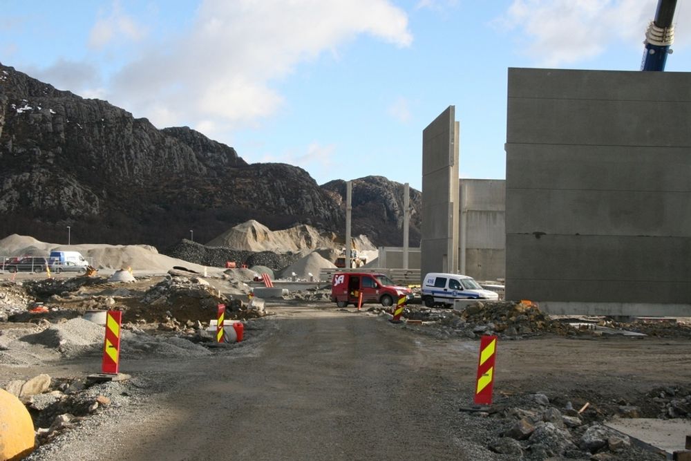 AS Betong sin nye fabrikk under oppføring. Gjesdal kommune, Rogaland
Tatt 27.02.09. Planlagt åpning august 09