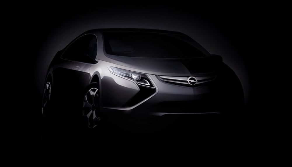 STRØMOPEL: Slik ser Opel Ampera ut. Den vises første gang på Geneva Motor Show i starten av mars.