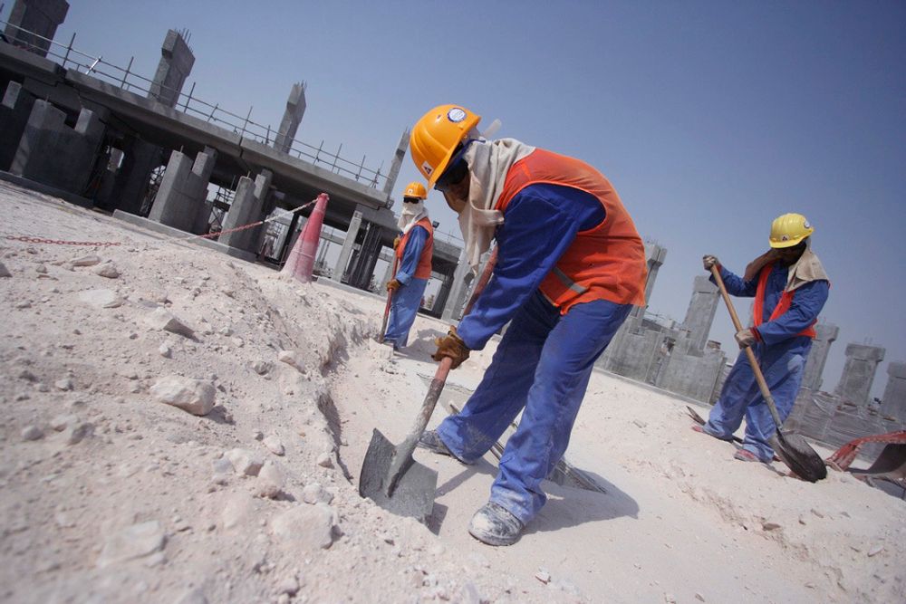 FREMMEDARBEIDERE: Hydro skal bruke opptil 18.000 fremmedarbeidere i byggingen av Qatalum.