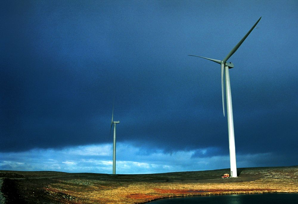 Regjeringen håper at milliardløftet til fornybar energi skal sette fart i vindkraftutbyggingen. Dette er fra Havøygavlen i Finnmark.