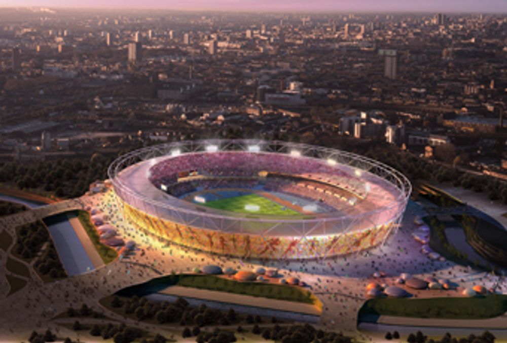Slik skal det se ut under de olympiske leker i 2012, ifølge arkitektene bak storstadionet i London.