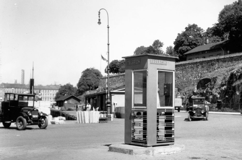 FØRST: Den aller første kiosken ble utplassert på Akershuskaia i Oslo.