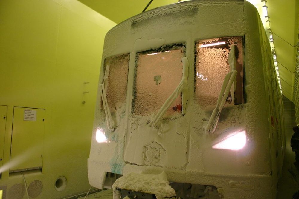 TESTES: T-bane vognene testes ut om de tåler tøff Oslovinter i klimaanlegg i Wien.