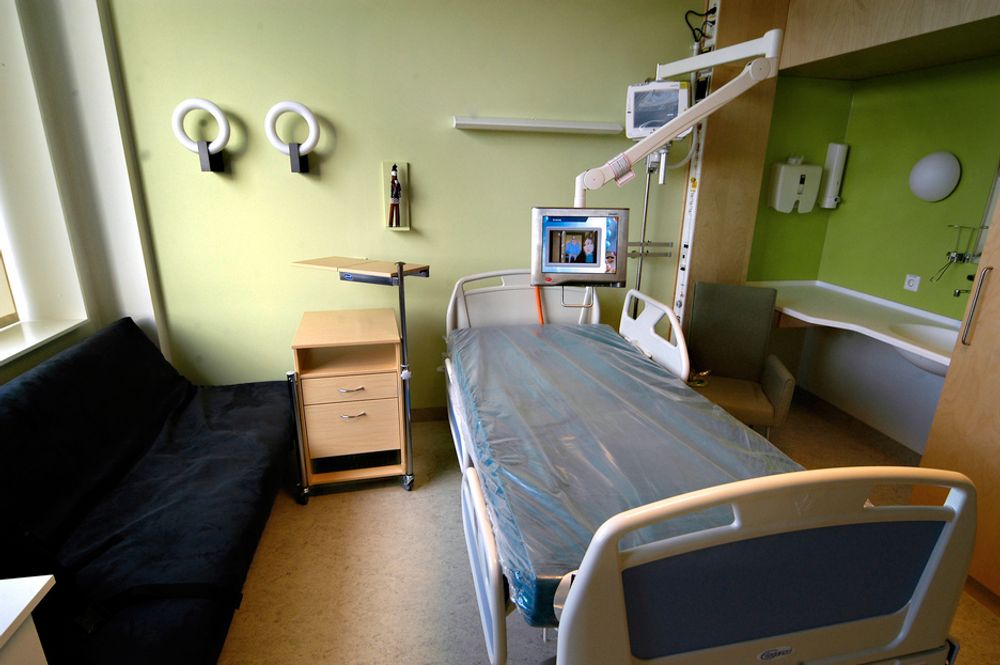 St.olavs hospital i Trondheim. Nye sengeposter og pasientterminaler.