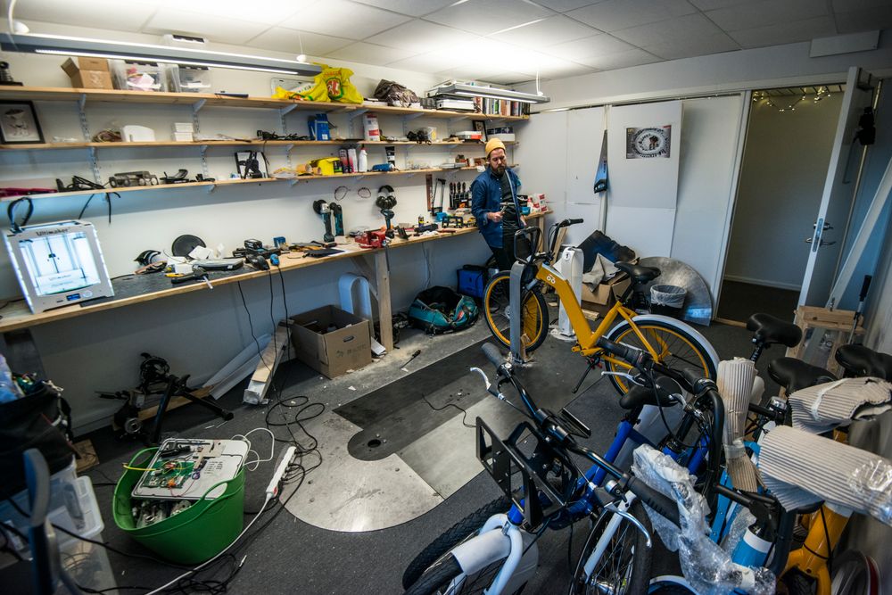 På verkstedet i Oslo bygger UIP nye versjoner av sykkelen.