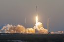 Falcon 9-raketten med romværsatellitten DSCOVR, som ble skutt opp fra Cape Canaveral i Florida i februar 2015.